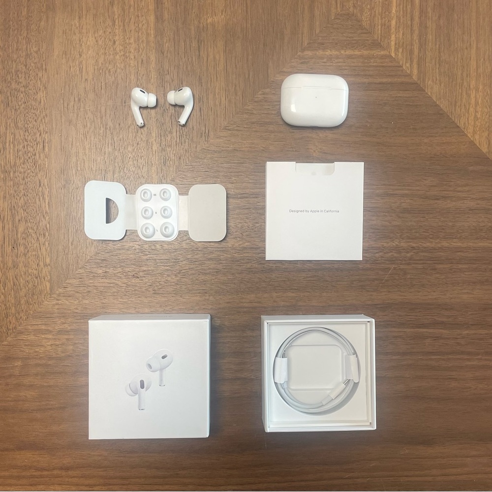 Apple AirPods Pro 2nd Generation With MagSafe  Wireless Charging Case - White